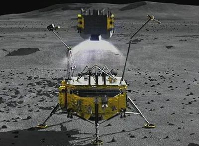Chang'e 5 Ascent Stage Liftoff