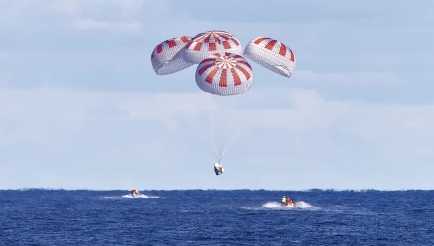 SpaceX DM-2 Crew Dragon Splashdown